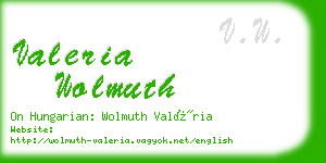 valeria wolmuth business card